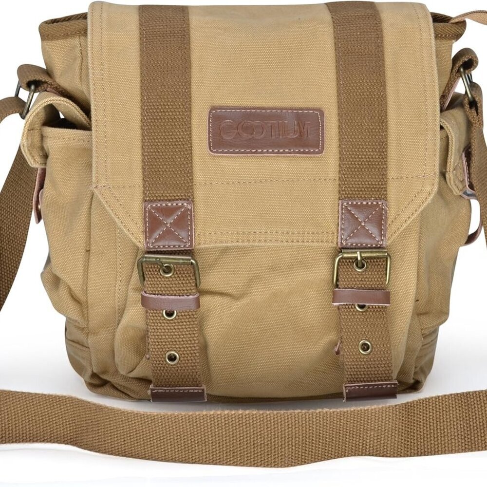 Canvas Messenger Bag - Small Vintage Shoulder Purse Crossbody Satchel